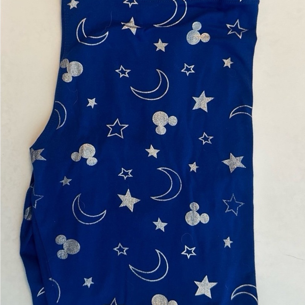 Disney Blue Leggings with Silver Stars and Moons